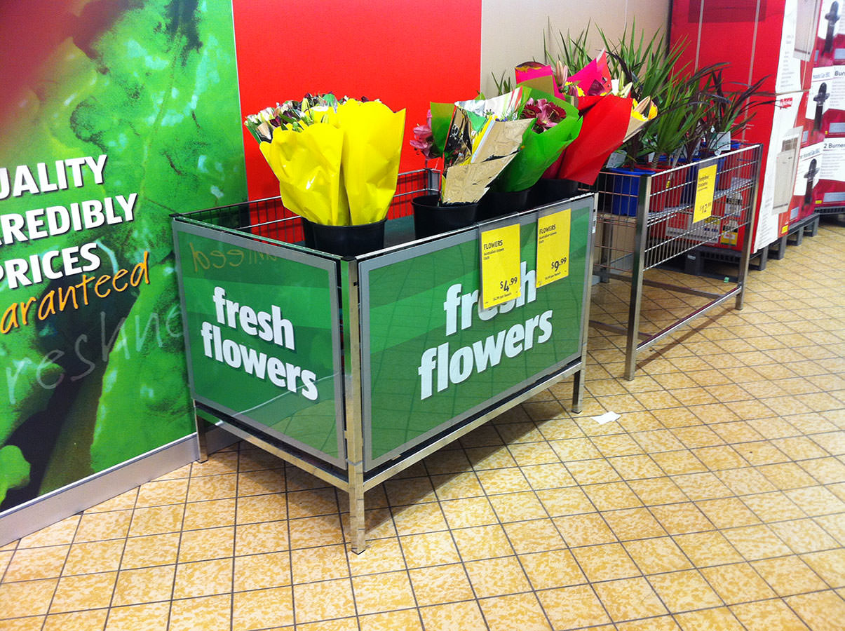 Flowers - A promotional graphic holder for Aldi