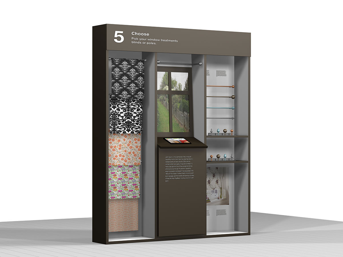 Homebase - An interactive window treatment display for the new concept stores